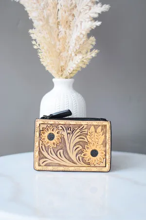 Sunflowers Hand Tooled Wallet