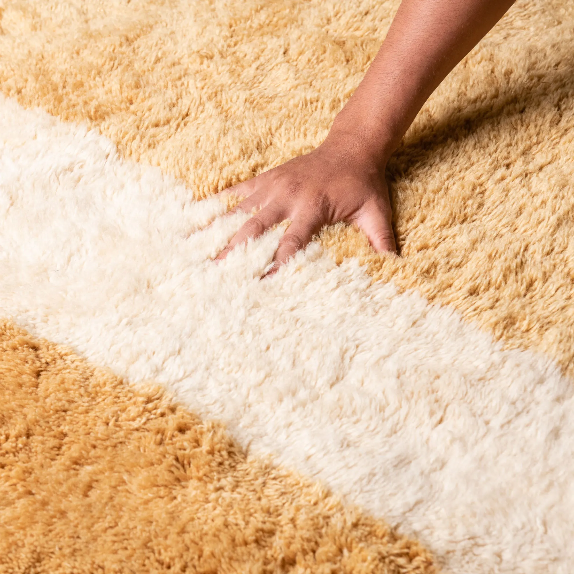 Sunlit Mosaic - Luxury Shag Moroccan Rug