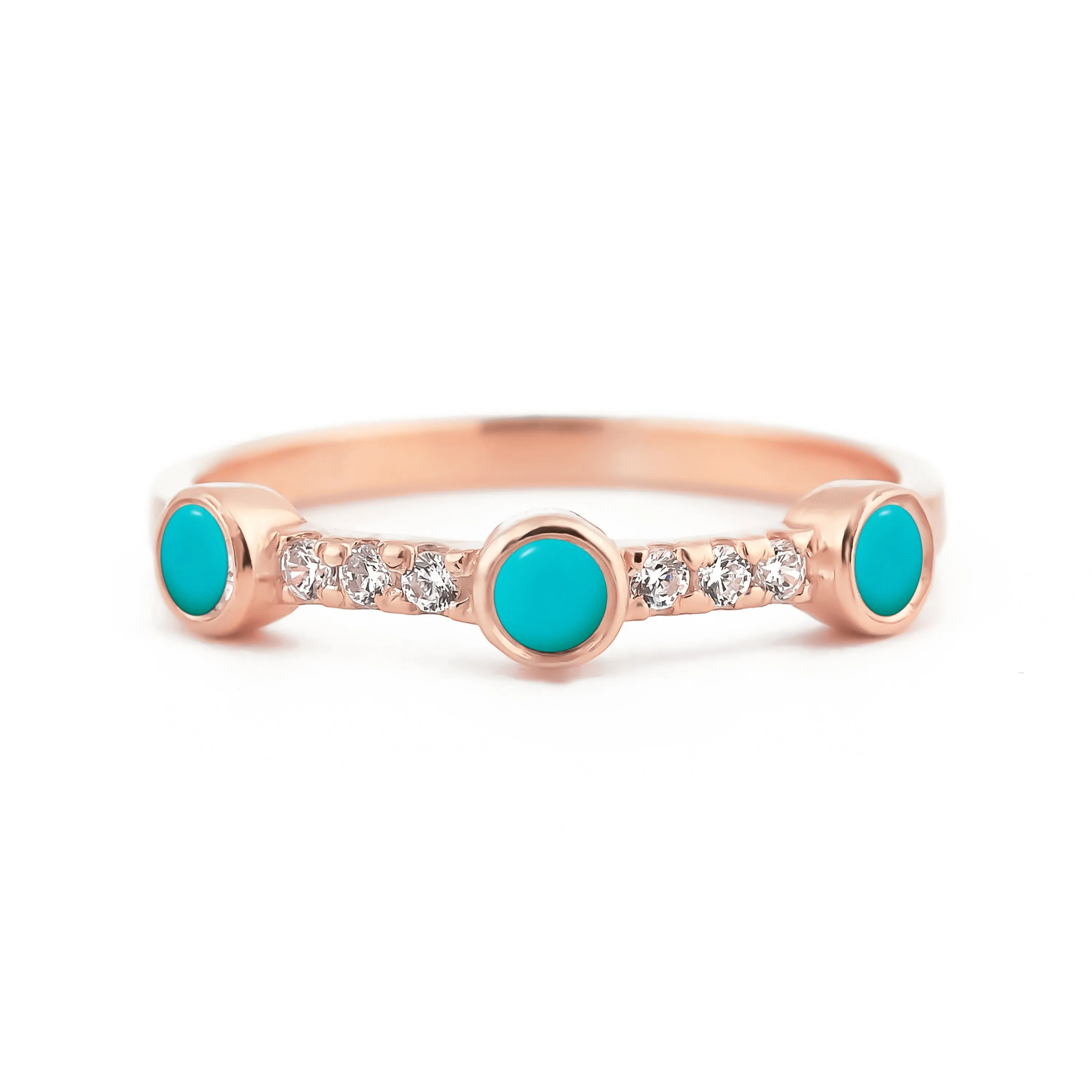 Sunlit Turquoise Diamond Ring