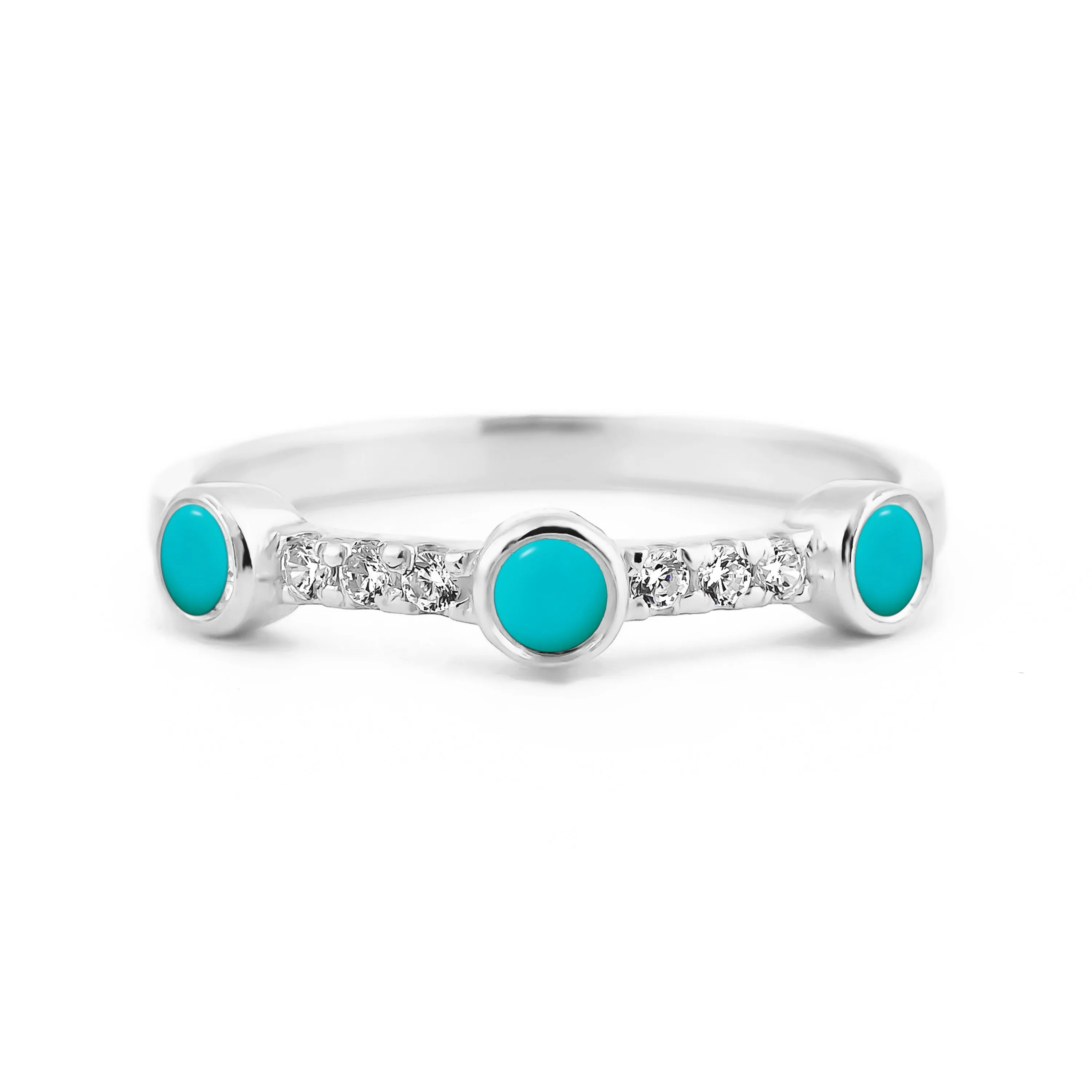 Sunlit Turquoise Diamond Ring