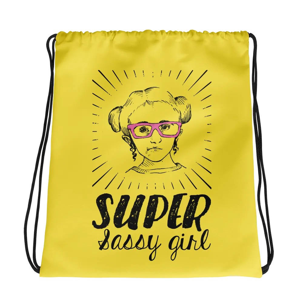 Super Sassy Girl (Esperanza - Raising Dion) Drawstring Bag