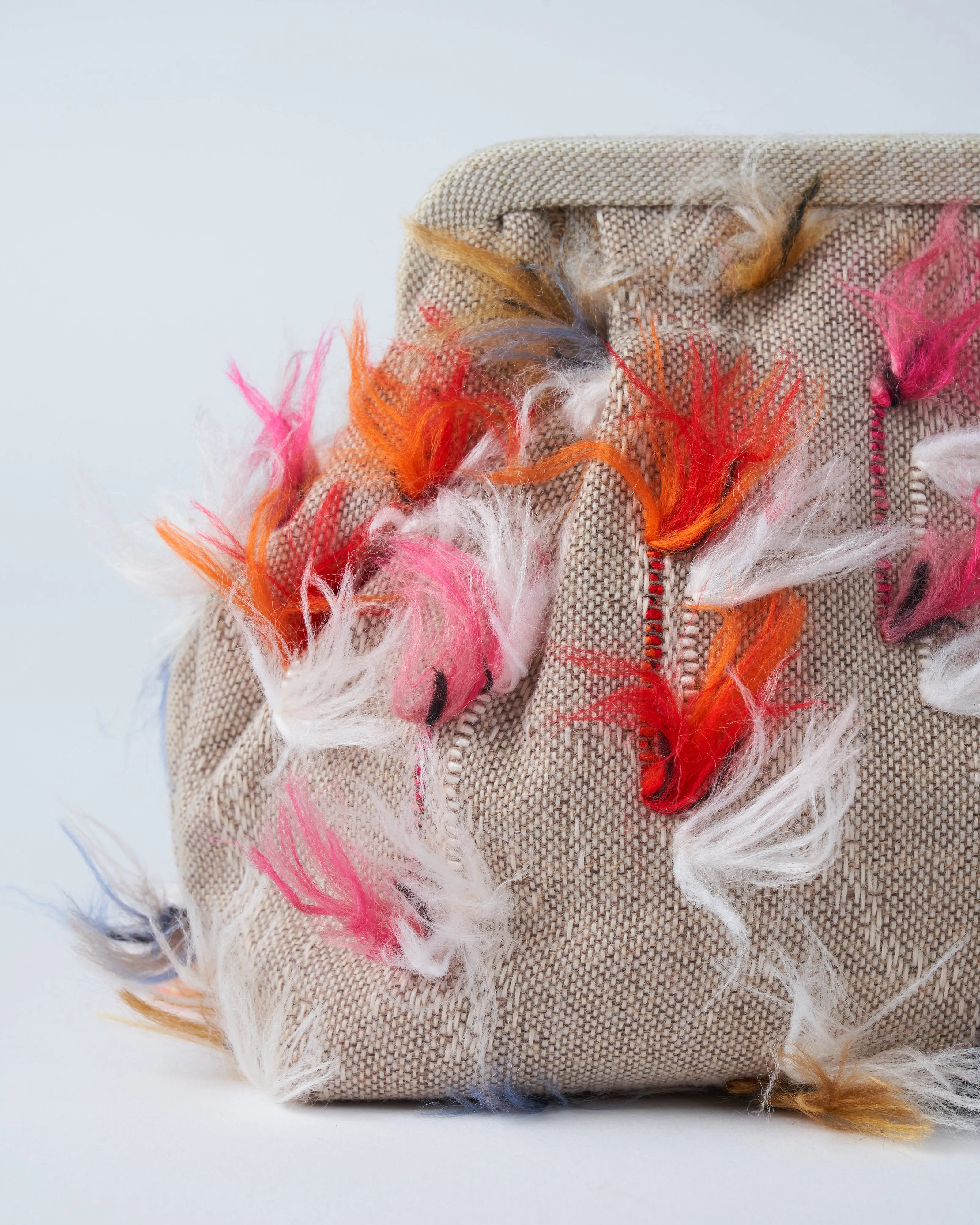 susan embroidered clutch - multi