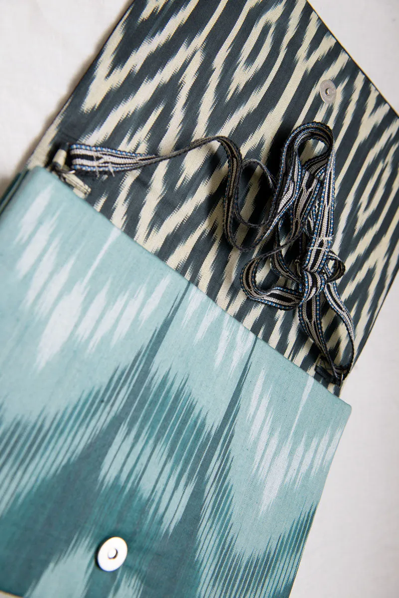 Suzani Embroidered Ikat Clutch