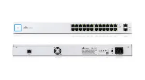 Switch Poe 24 Puertos Ubiquiti Us24500 W 500w Unifi, Blanco