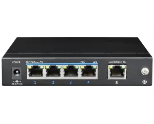Switch Poe Plus Utepo Utp1 Sw0401 Tp60 4 Ptos 30w Por Puerto