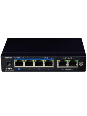 Switch Poe Utepo Utp3 Sw04 Tp60 Plus 4ptos Fe 60w Modo Cctv