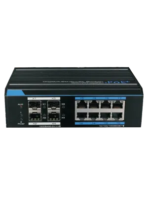 Switch Poe Utepo Utp7308 Gepoe Industrial 8ptos Fast Ring