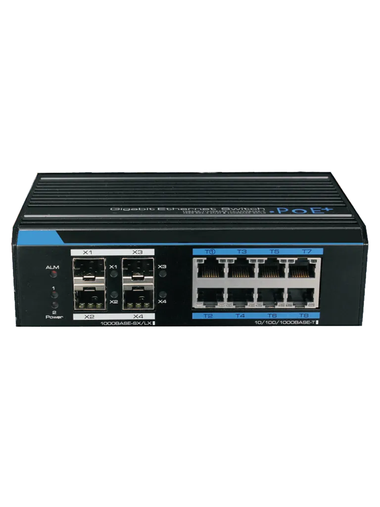 Switch Poe Utepo Utp7308 Gepoe Industrial 8ptos Fast Ring