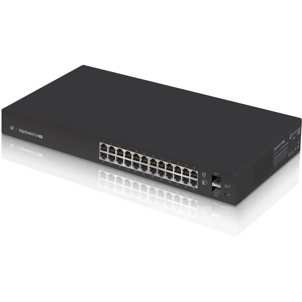 Switch Ubiquiti Es24 Lite Edge 24 Puertos 52 Gbps Negro