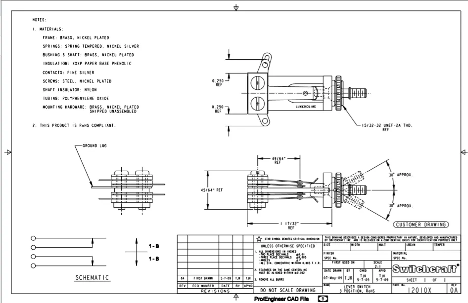 Switchcraft® Toggle Switch