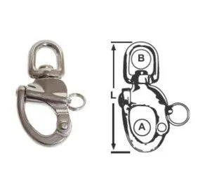 SWIVEL SNAP SHACKLES - STAINLESS STEEL - 70mm