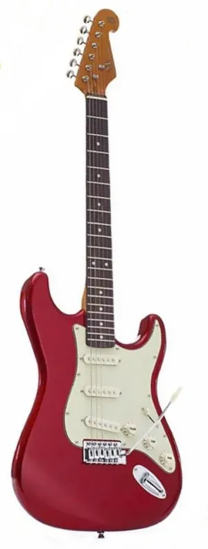 SX 3/4 Candy Apple Red SC Style Electric Guitar   Gig Bag