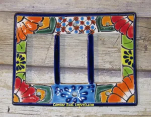 Talavera Pottery Triple Rocker Switch Plate T3RSP003