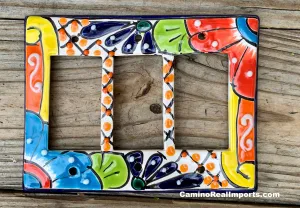 Talavera Pottery Triple Rocker Switch Plate T3RSP009