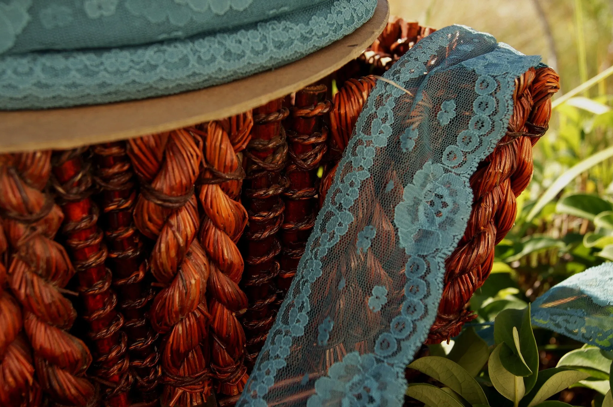 Teal Floral Soft Scalloped Lace Trim 2⅜" wide