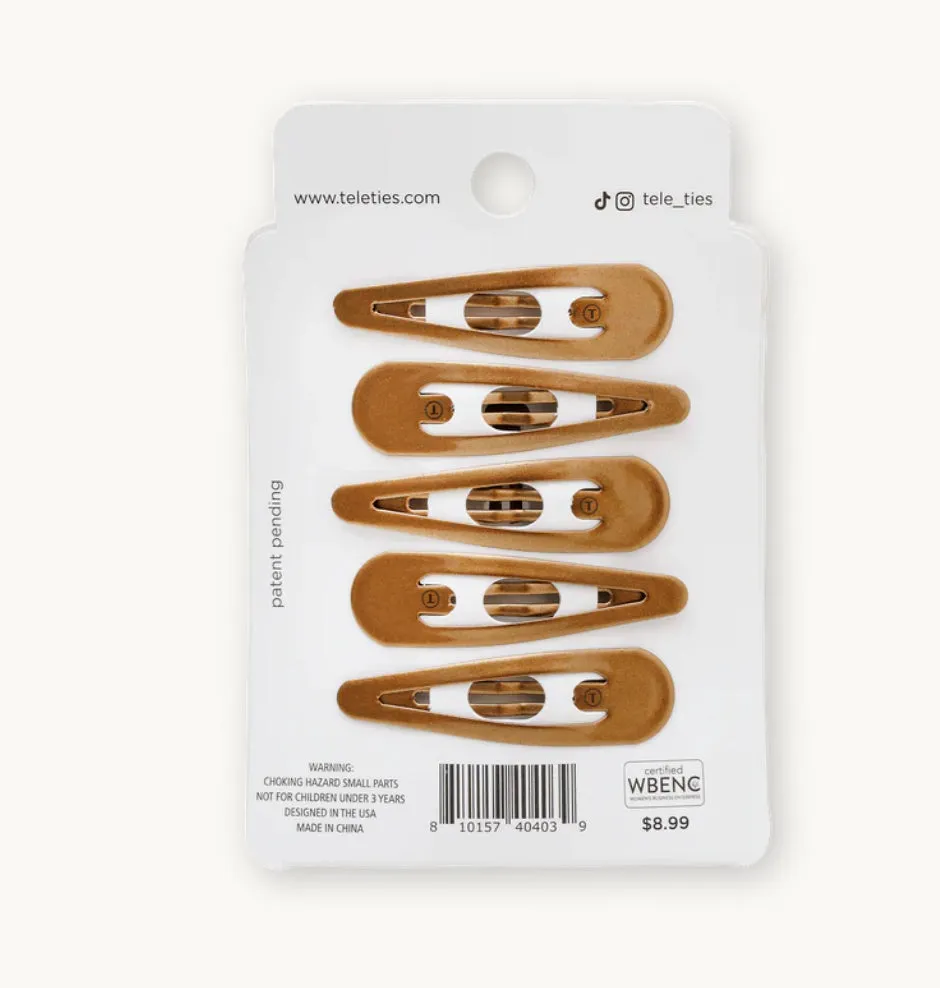 Teleties Bronze Snap Clips