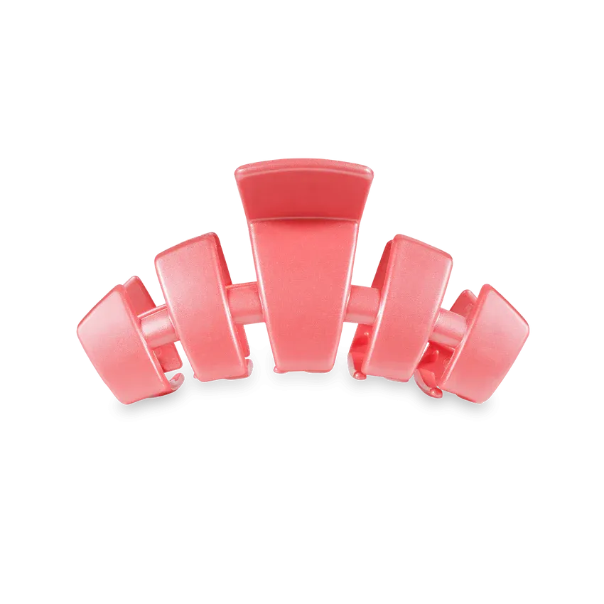 TELETIES | Classic Medium Hair Clip {Calming Coral}