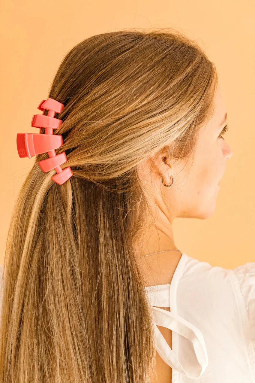 TELETIES | Classic Medium Hair Clip {Calming Coral}