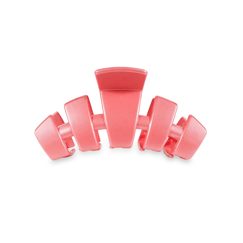 TELETIES | Classic Small Hair Clip {Calming Coral}