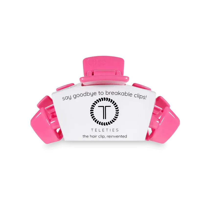 TELETIES | Classic Small Hair Clip {Paradise Pink}