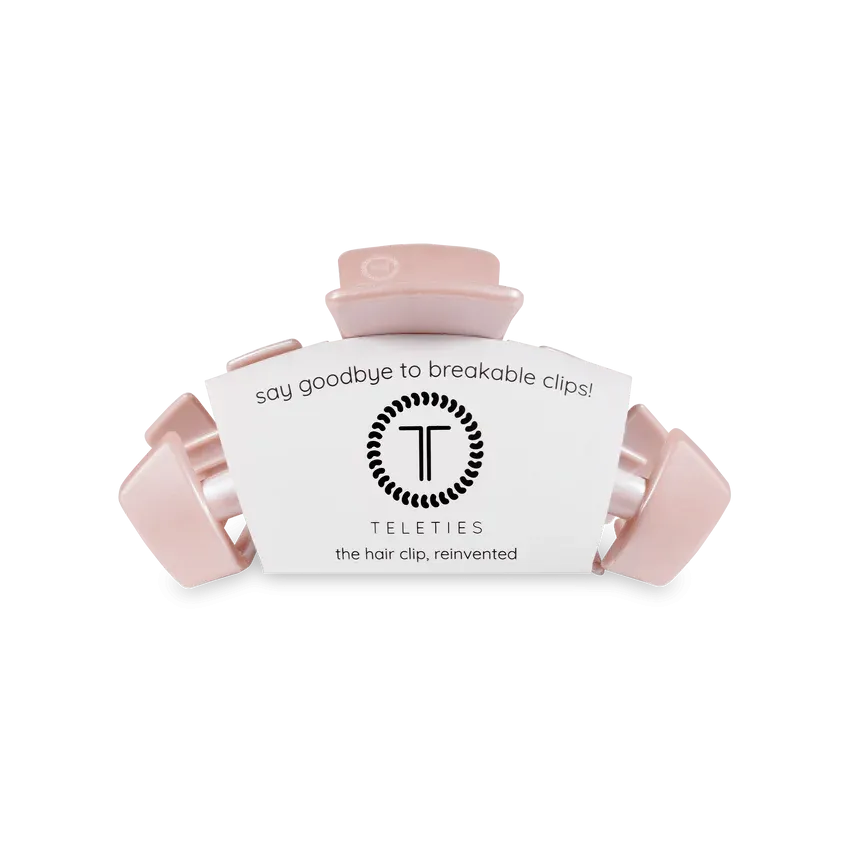 TELETIES | Classic Small Hair Clip {Pearly Pink}