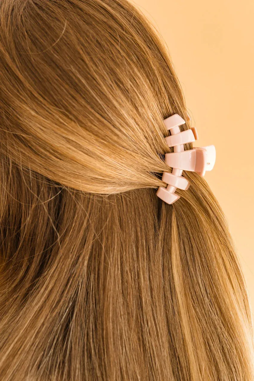 TELETIES | Classic Small Hair Clip {Pearly Pink}