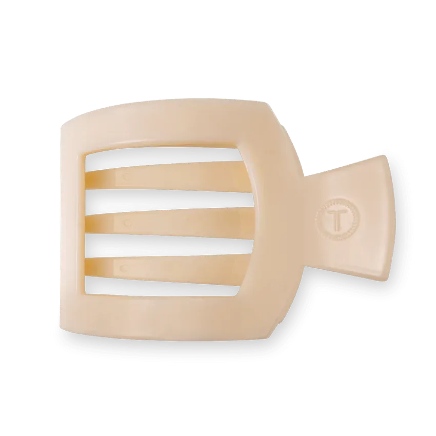 Teleties | Large Flat Square Clip {Almond Beige}