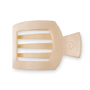 Teleties | Large Flat Square Clip {Almond Beige}