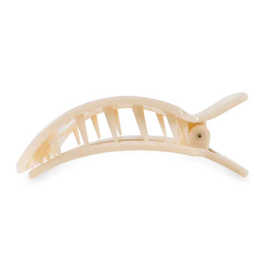 Teleties | Large Flat Square Clip {Almond Beige}