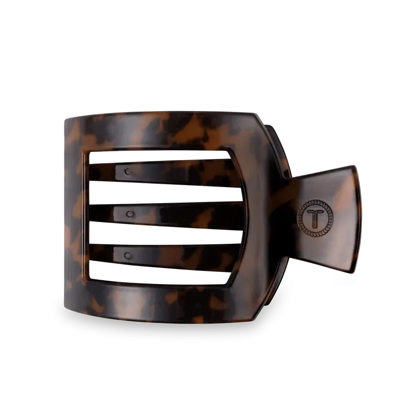 Teleties | Large Flat Square Clip {Tortoise}
