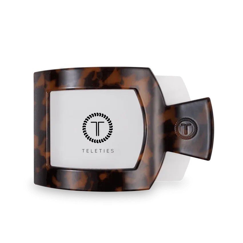 Teleties | Large Flat Square Clip {Tortoise}