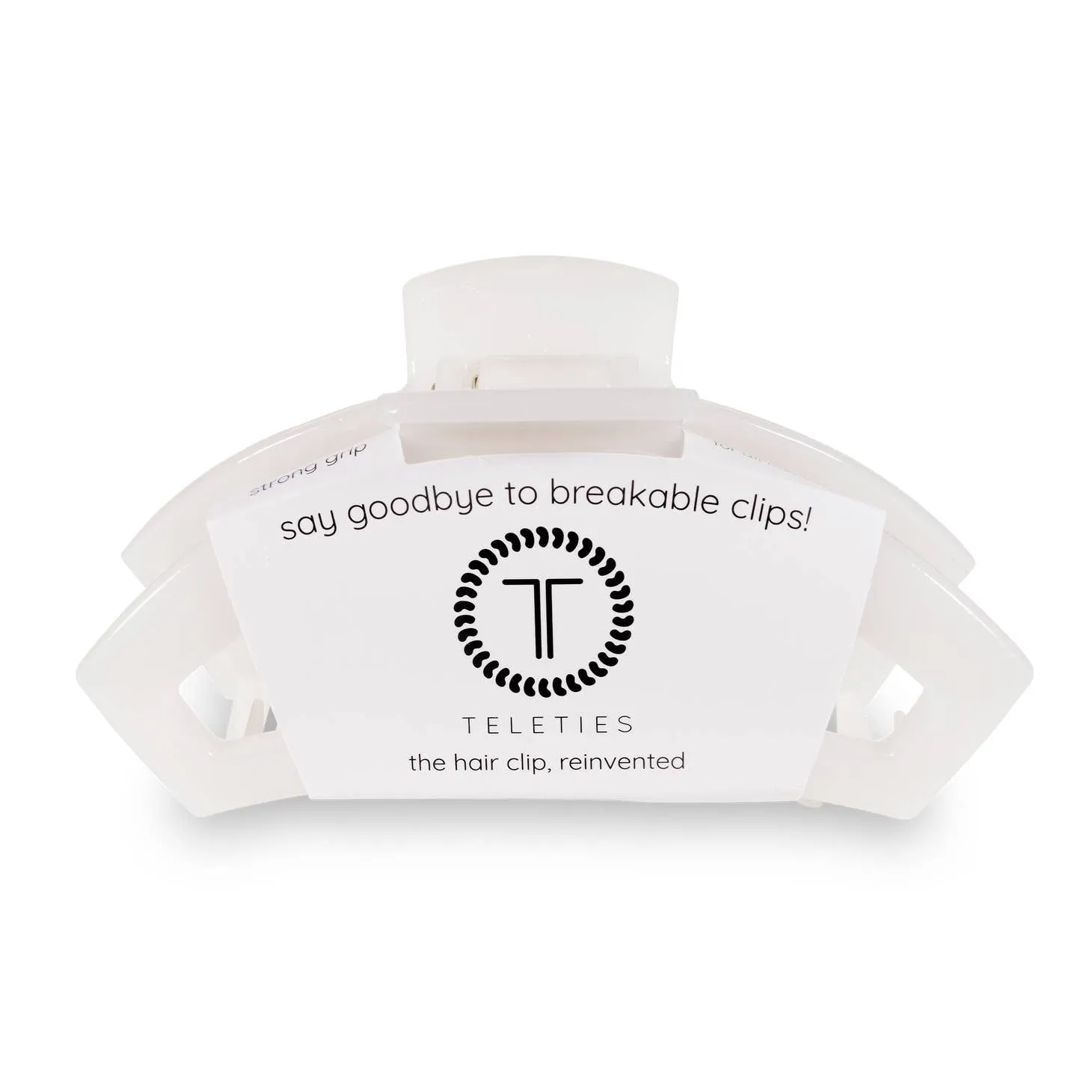TELETIES | Large Open Hair Clip {Coconut White}
