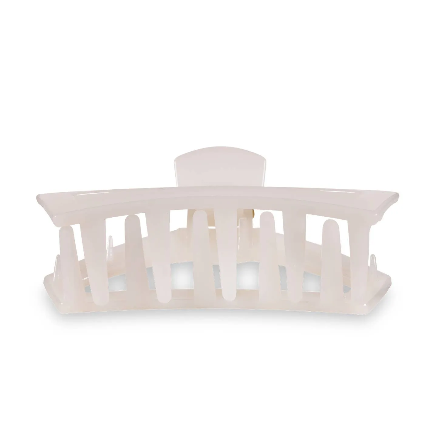 TELETIES | Large Open Hair Clip {Coconut White}