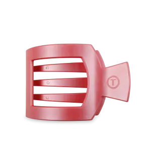 TELETIES | Large Square Flat Hair Clip {Calming Coral}