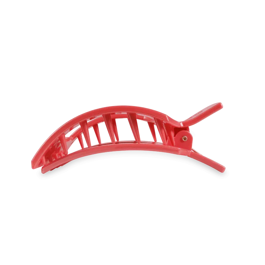 TELETIES | Large Square Flat Hair Clip {Calming Coral}