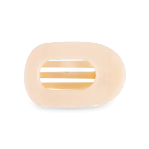 TELETIES | Medium Flat Round Hair Clip {Almond Beige}