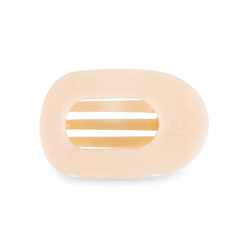 TELETIES | Medium Flat Round Hair Clip {Almond Beige}