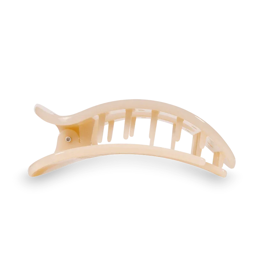 TELETIES | Medium Flat Round Hair Clip {Almond Beige}
