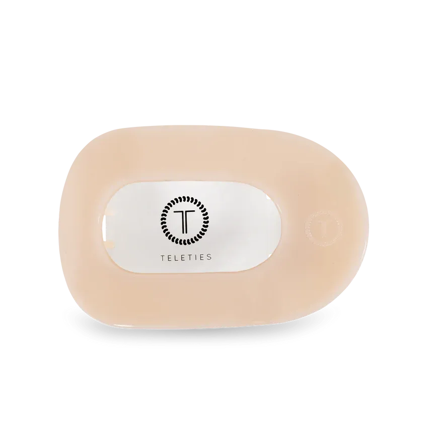 TELETIES | Medium Flat Round Hair Clip {Almond Beige}