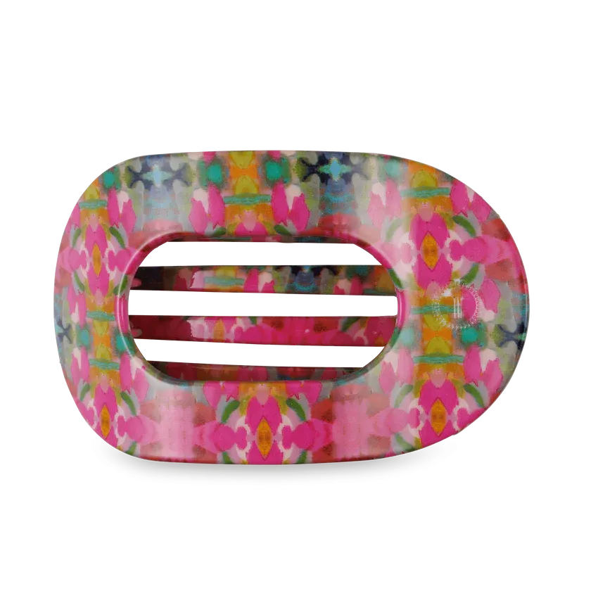 TELETIES | Medium Flat Round Hair Clip {Fuchsia Dream}