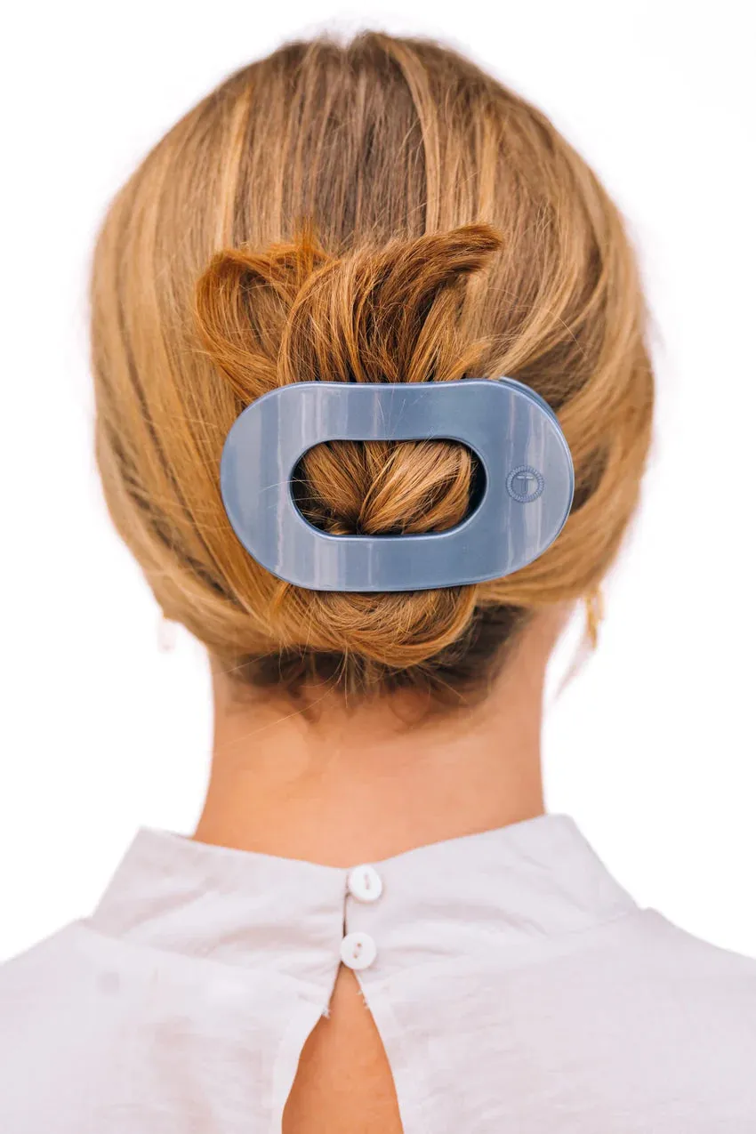 TELETIES | Medium Flat Round Hair Clip {Hampton Bay}