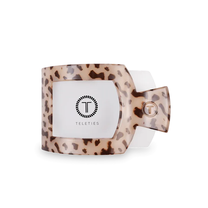 Teleties | Medium Flat Square Clip {Blonde Tortoise}