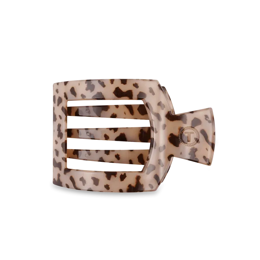 Teleties | Medium Flat Square Clip {Blonde Tortoise}