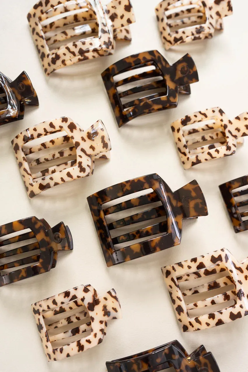 Teleties | Medium Flat Square Clip {Blonde Tortoise}