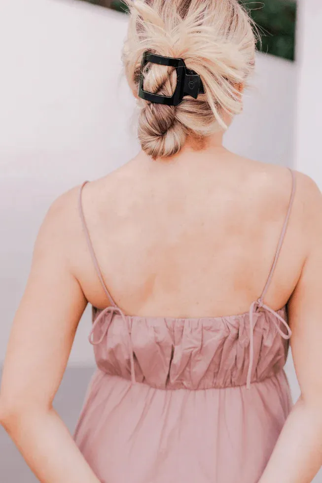 Teleties | Medium Flat Square Clip {Jet Black}