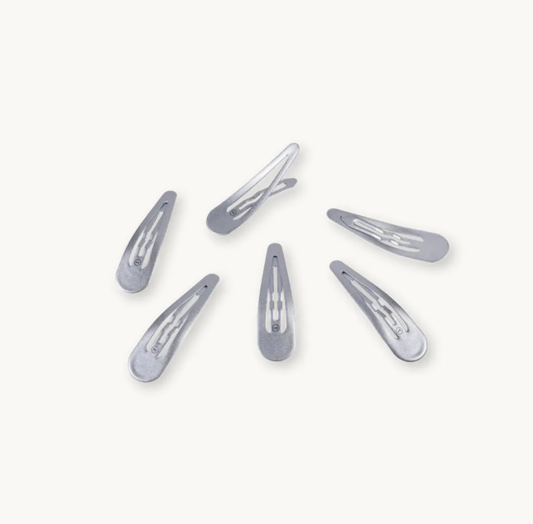 Teleties Silver Snap Clips
