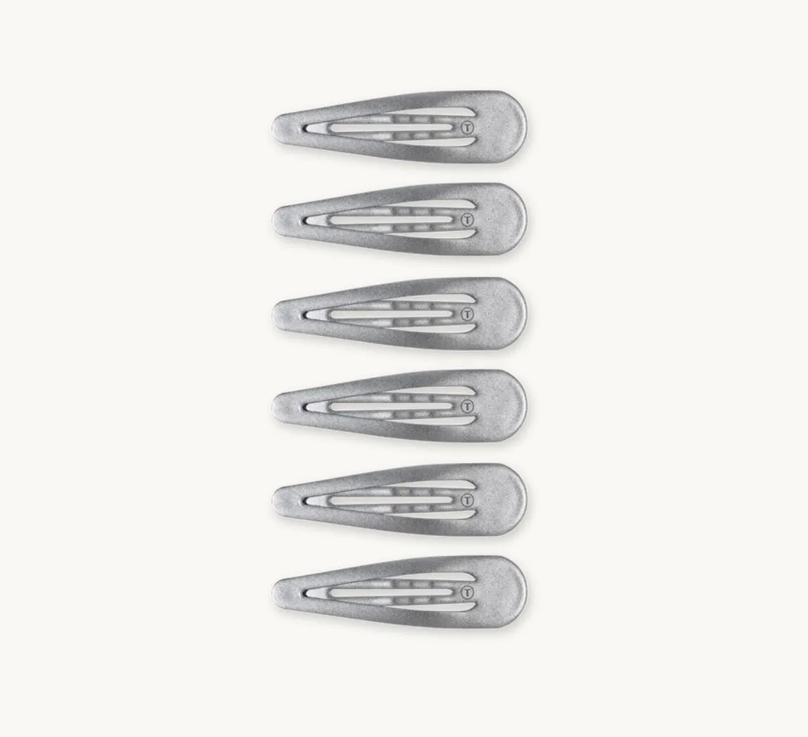 Teleties Silver Snap Clips