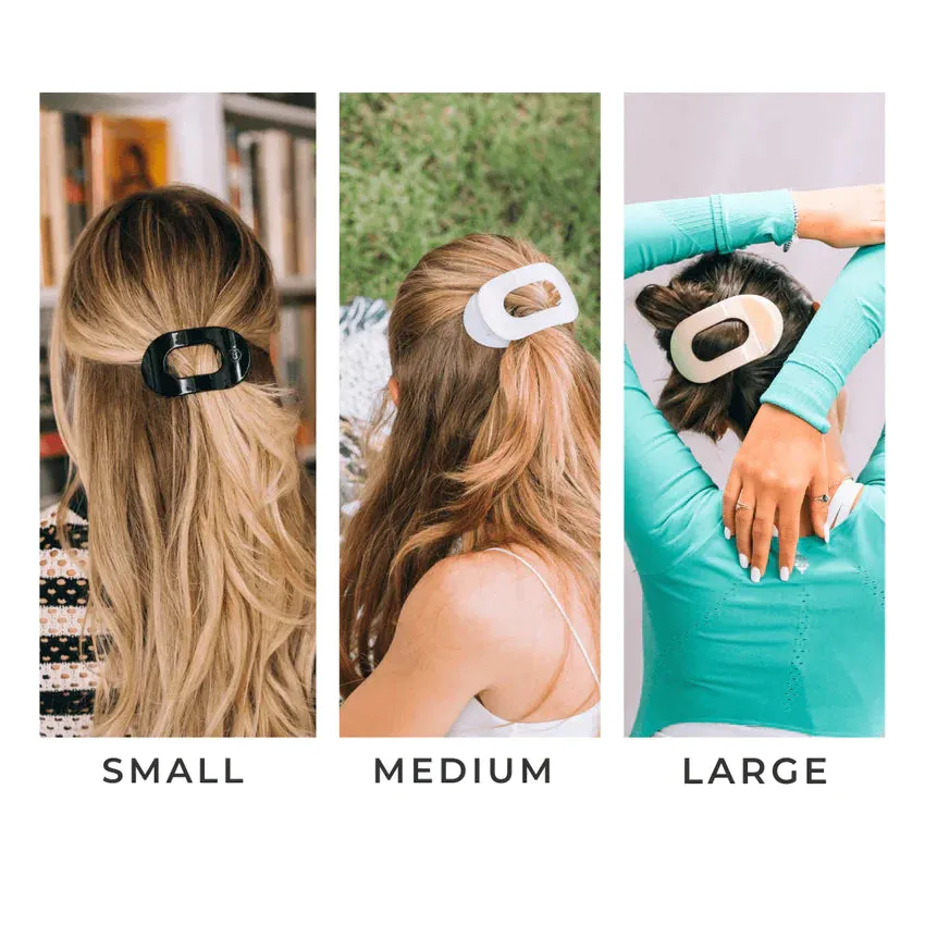 TELETIES | Small Flat Round Hair Clip {Almond Beige}