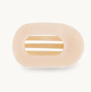 TELETIES | Small Flat Round Hair Clip {Almond Beige}