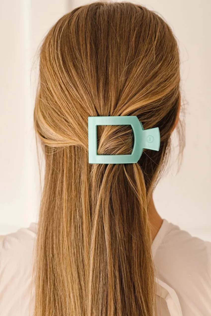 Teleties | Small Flat Square Clip {Totally Turquoise}